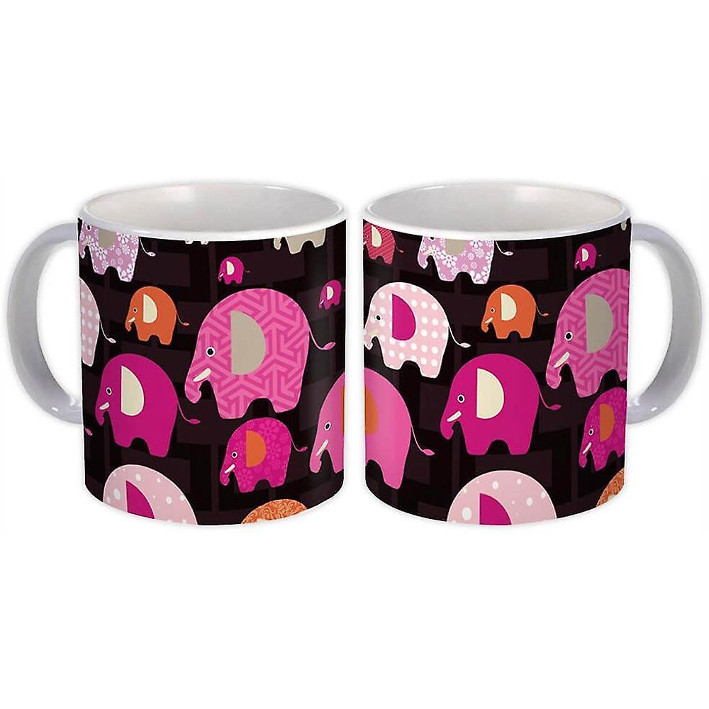 Gift Mug: Patterned Elephants Baby