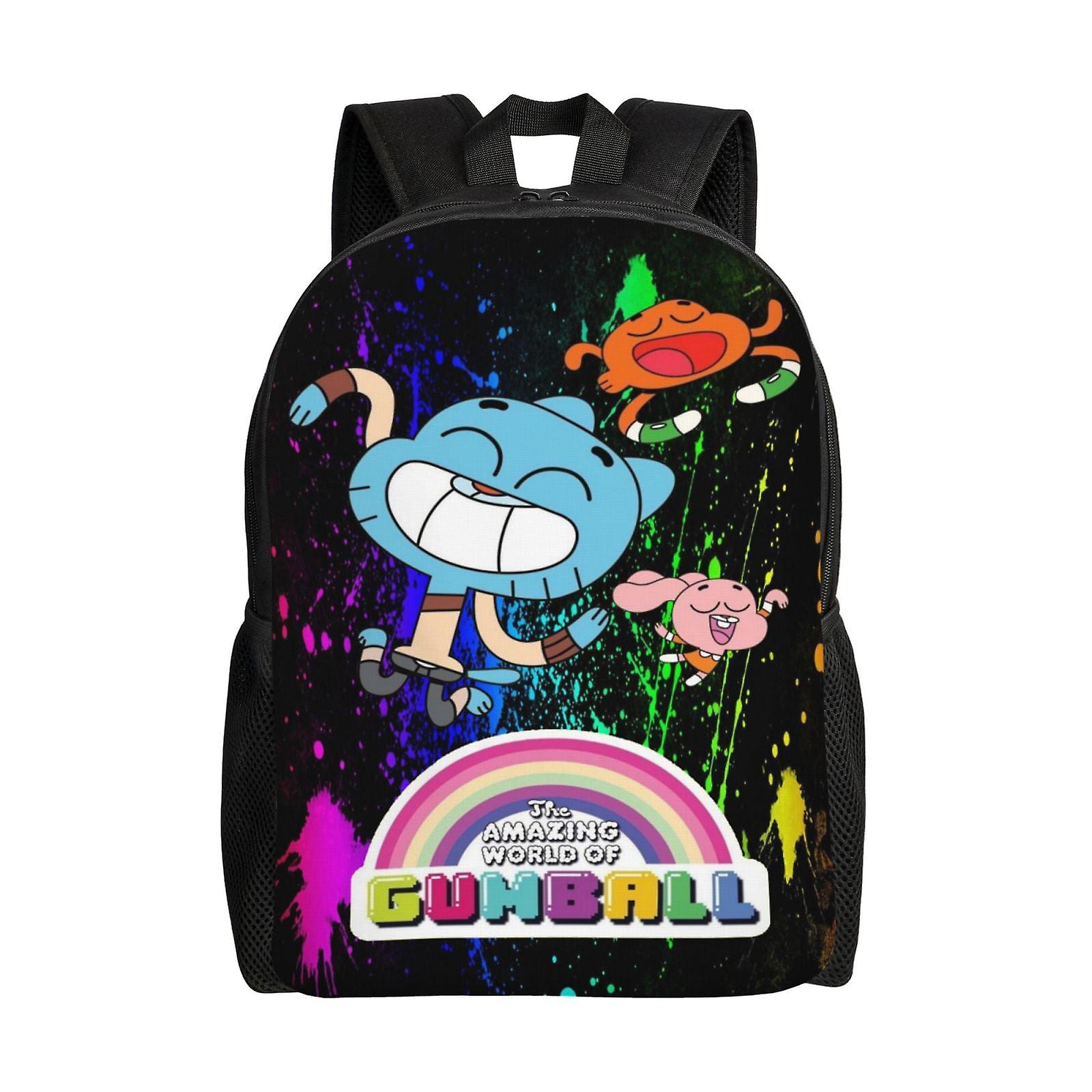 Καταπληκτικός κόσμος του σακιδίου Gumball Χαριτωμένο Anime Μεγάλης χωρητικότητας Πολυλειτουργικά σακίδια Ελαφριά αθλητική τσάντα φορητού υπολογιστή ταξιδιού