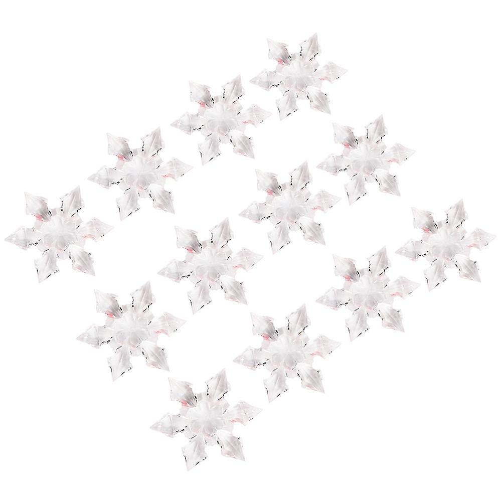 24 Pack Transparent Acrylic Snowflakes Decor for  Trees Festivals