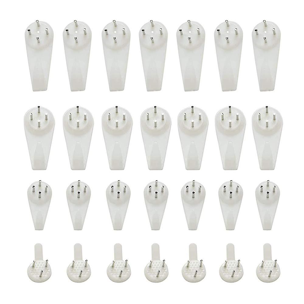 80pcs Picture Hooks for Hard Wall Picture Hanging Kit Non-Trace Hard Wall Hanger Hook