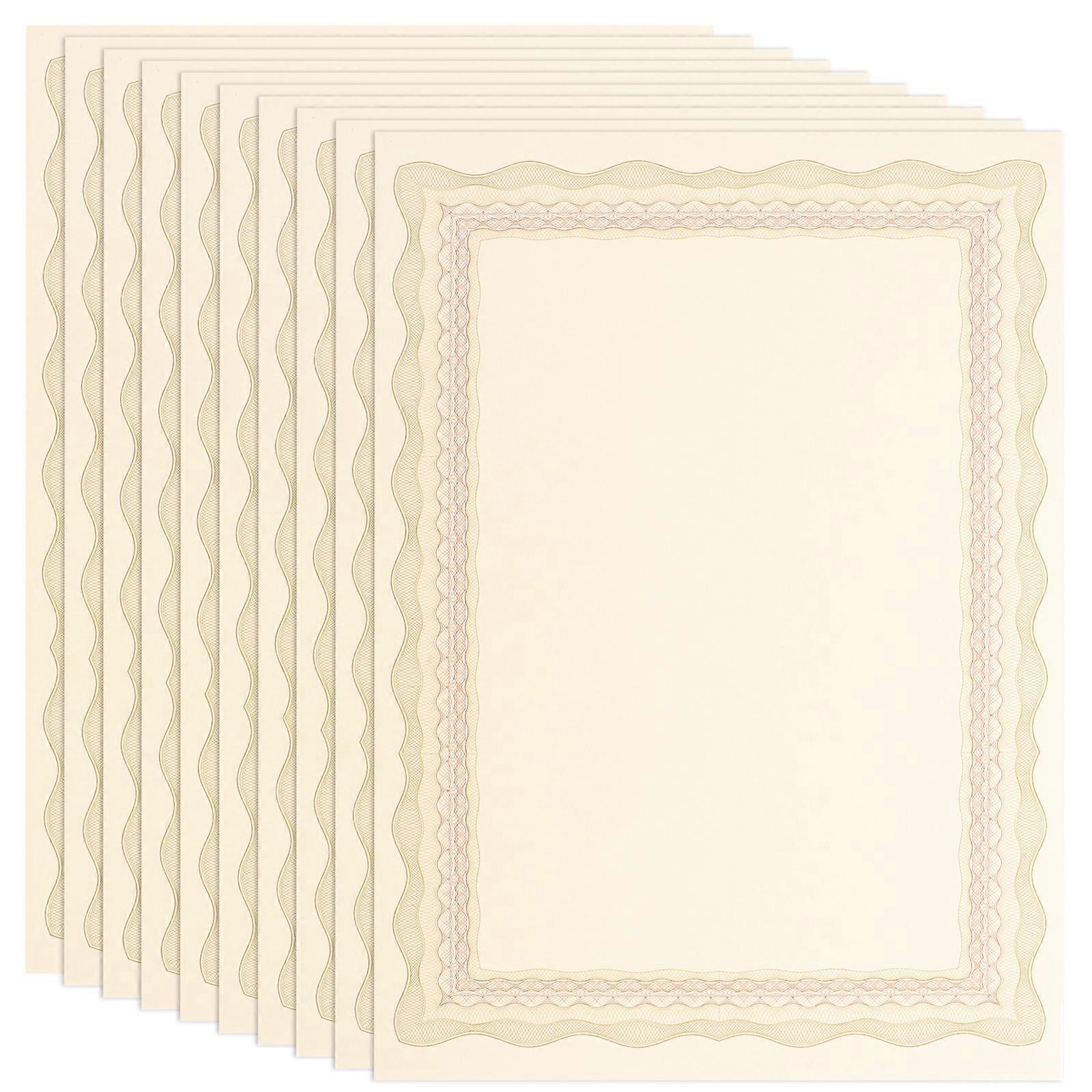 10pcs Blank Certificate Paper Writable Printable Certificate Inner Paper for Office Use