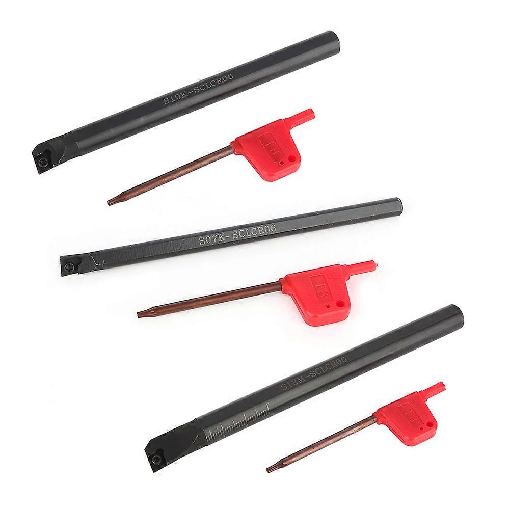 Sclcr Lathe Boring Internal Turning Bar Holder 10 Pcs Ccmt0602 Insert 3 Pcs Wrench