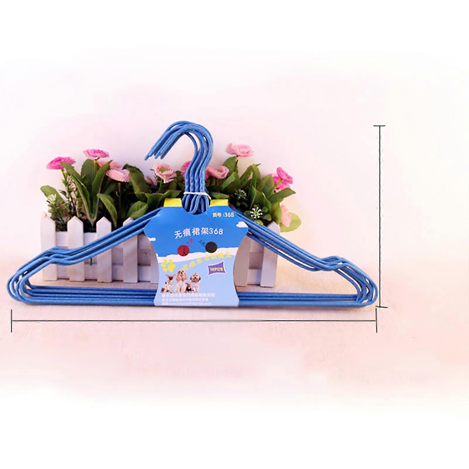 Extra Large Thickened Plastic Clothes Hangers, 10-Pack in Random Colors, Space-Saving Design