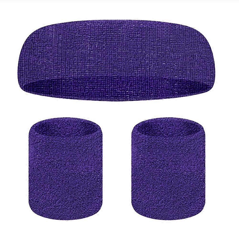 Sweatbands Set Colorful Headband Wristband Elastic Athletic Sweat-absorbent Sweatband