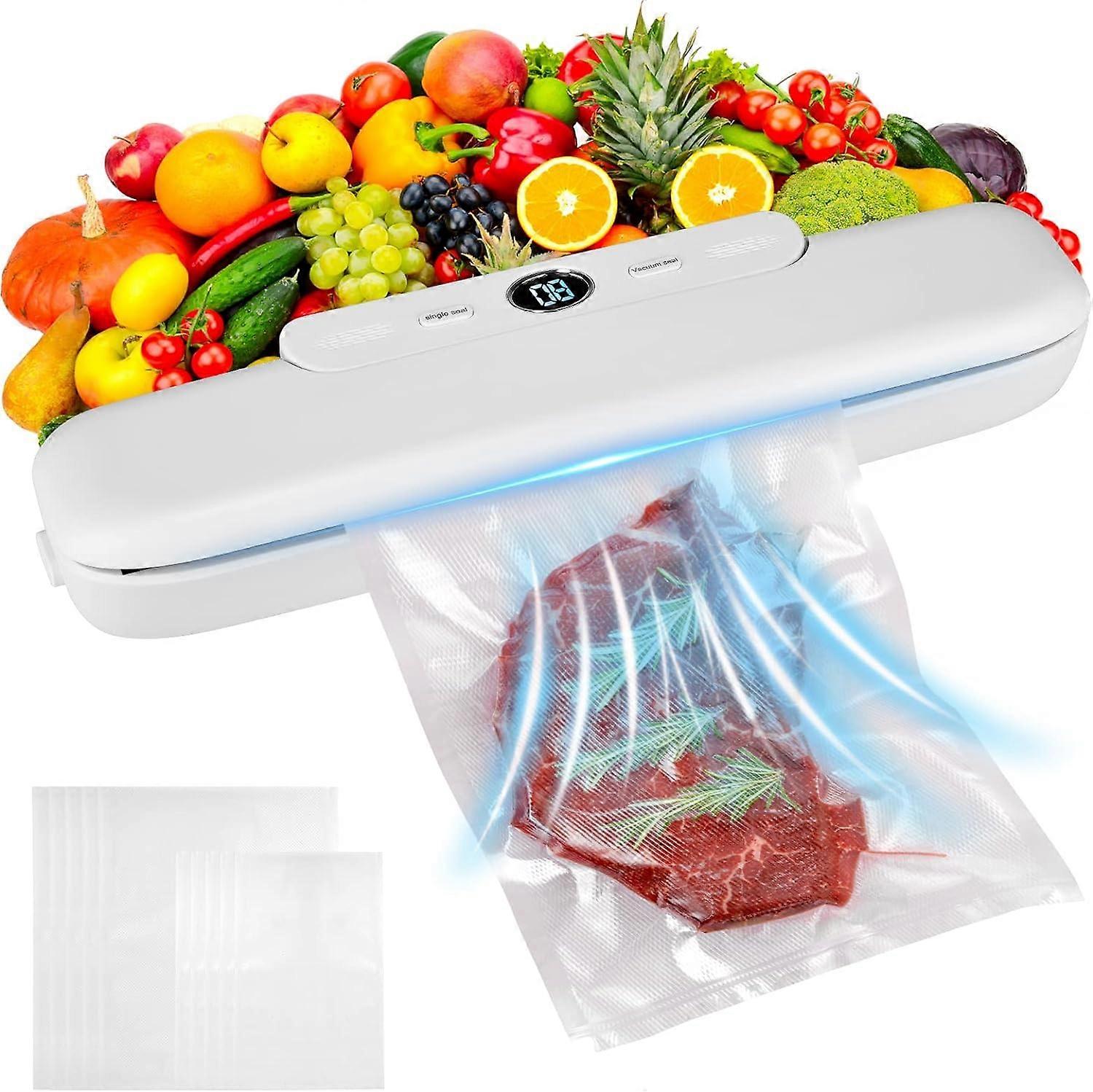 Machine sous vide alimentaire, machine sceller sous vide automatique avec 10 sacs, machine emballer sous vide alimentaire portable, machine emballe
