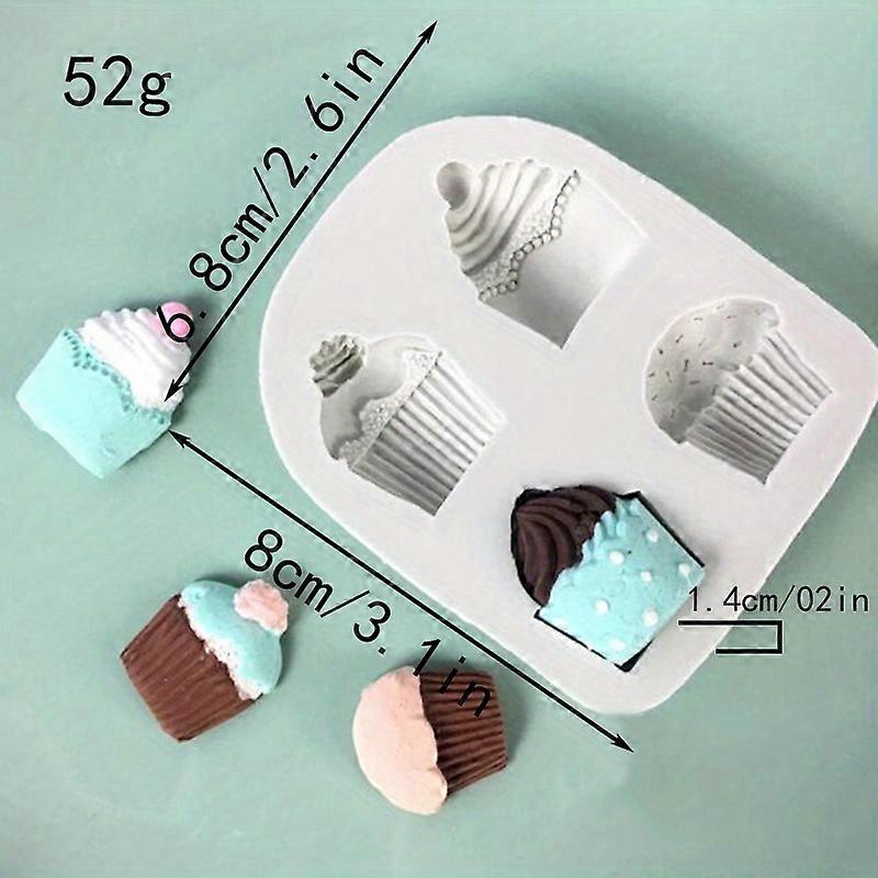 3D Silicone Cupcake Mold for DIY Cake Decorating and Baking - Mini Muffin Shape Candy Mold for Fondant and Kitchen Gadgets