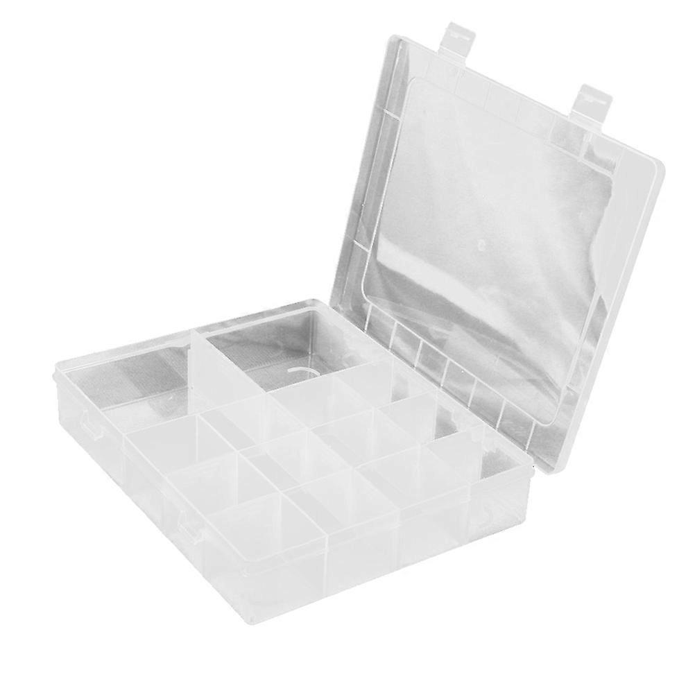 14 -Grid Plastic Storage Box Stitch Thread Organizer Clear Grid Organizer Box Ornament Storage Box Thread Spool Plastic Box