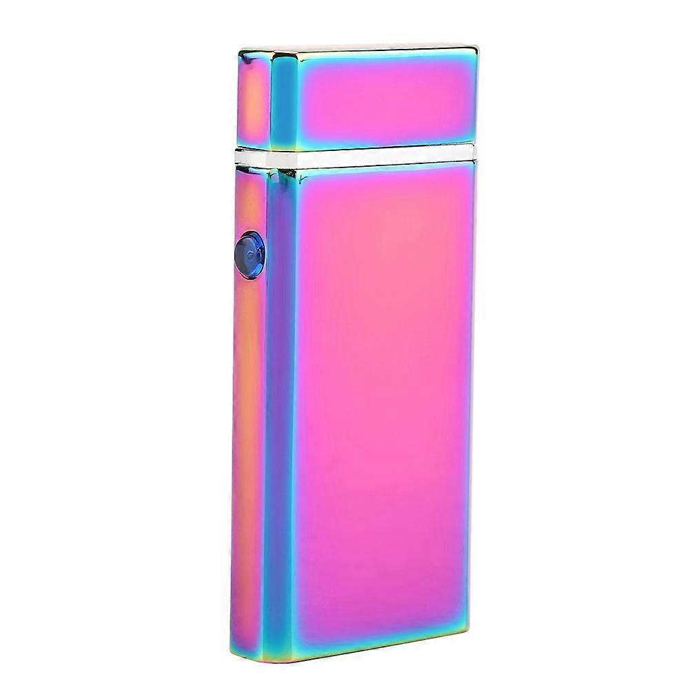 USB Rechargeable Windeedproof Portable Electric Dual Arc Cigarette Lighter Chromatic