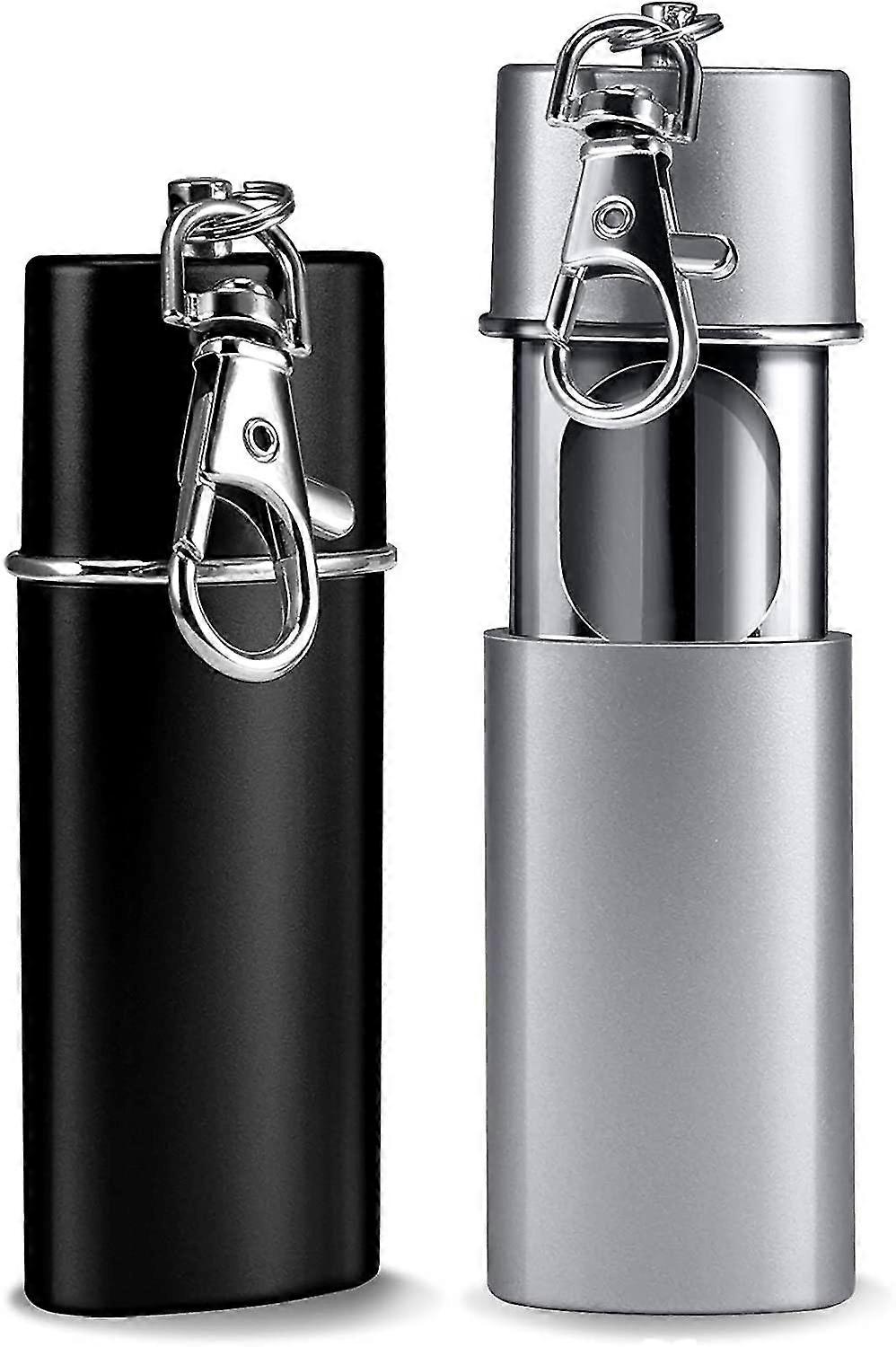 Deodorant Pocket Ashtray | Rejse askebæger - Rejser askebæger - Take Out askebæger (sort + Sølv 2 stk)