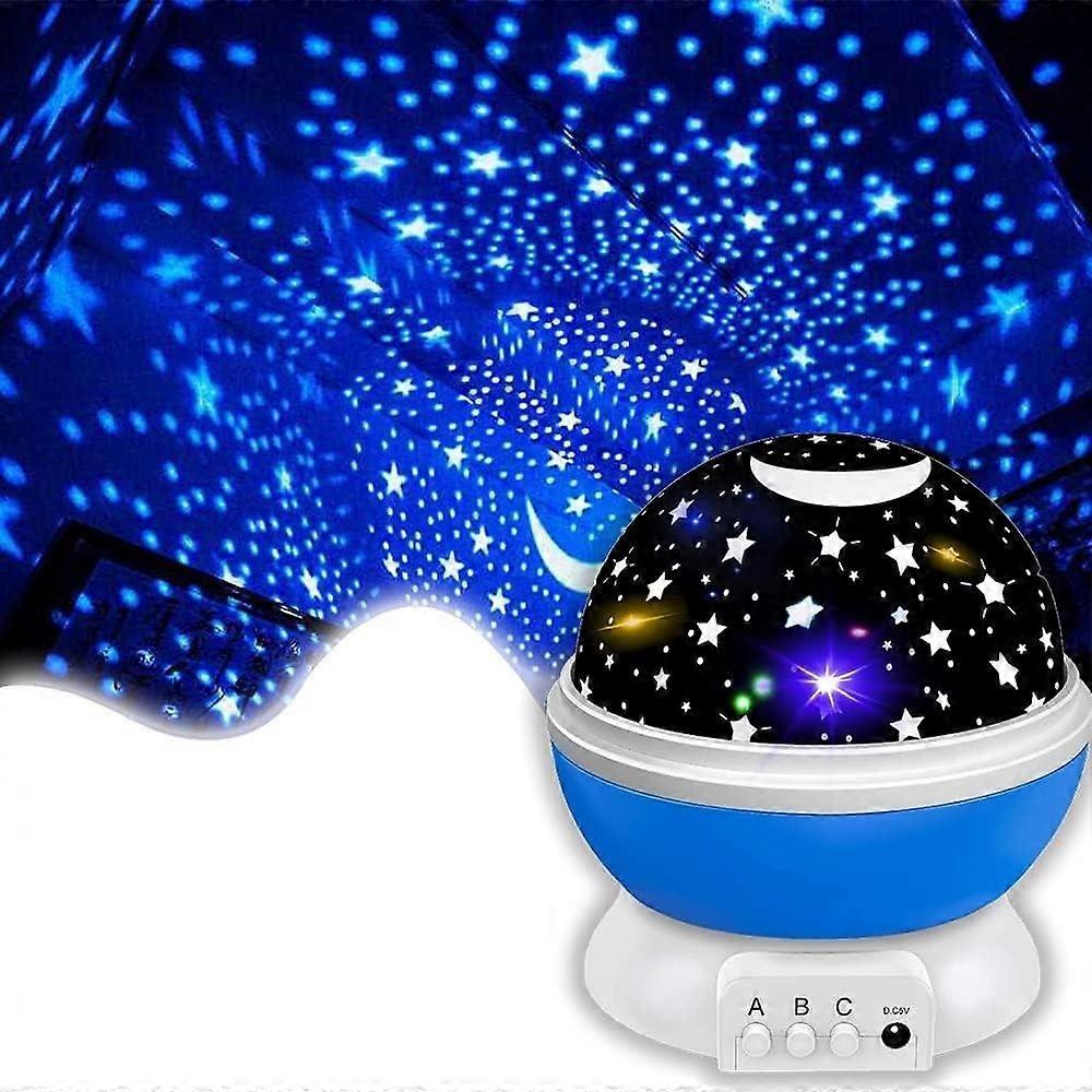Night Lights Star Projector for Kids 360 Degree Rotatable 4 LED 17 Colors Changing Desk Lamp with US
