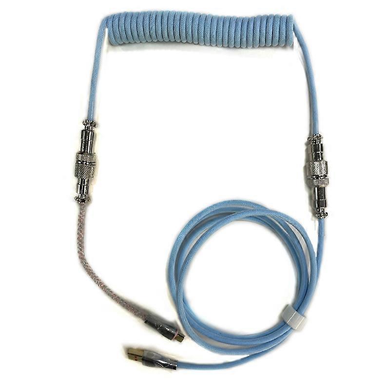 Mechanical Keyboard Cable Coiled USB Type C aviator Connector USB Spring Cable