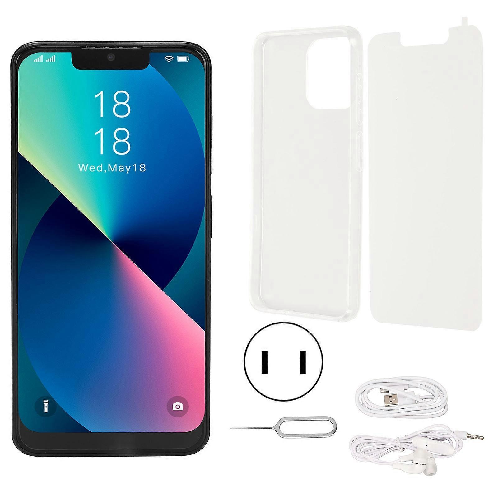 i13pro max τηλέφωνο 6.2 ίντσες για Android 11.0 Smartphone 6GB 128GB 7000mAh 1440x3040 Εμπρός 8MP Πίσω 16MP 100?240V US Μαύρο