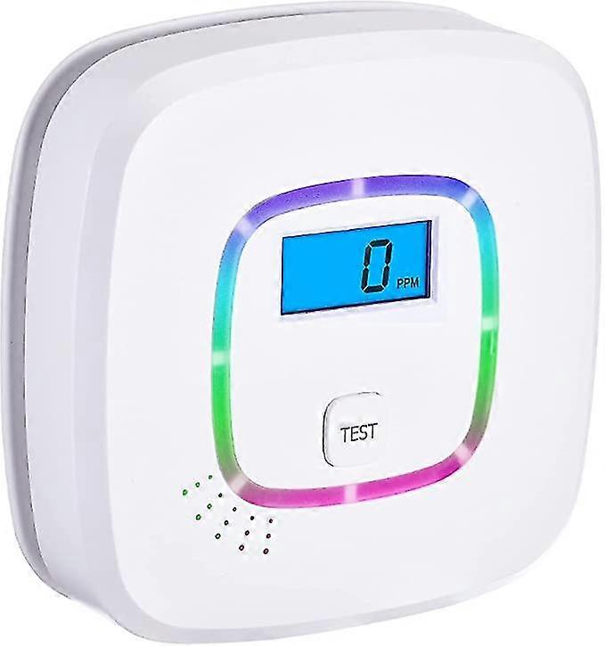 Dewenwils Co Detector With Digital Display And Replaceable Battery Operationcarbon Monoxide Detector, With Test Button And Led Status Light, En 50291