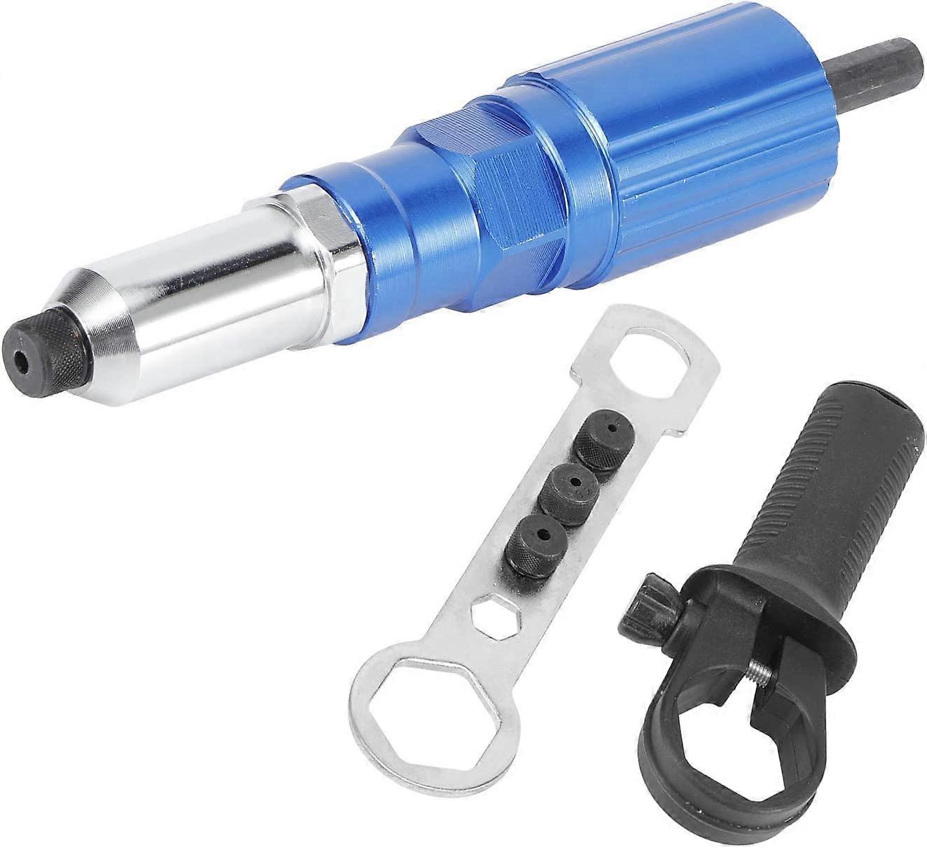 Rivet Gun Head Attachment, Rivet Drill Attachment For Electric Riveter Drill Rivet Nut Gun Riveting Tool Riveting Drill Bit Conversion Adapter Insert 