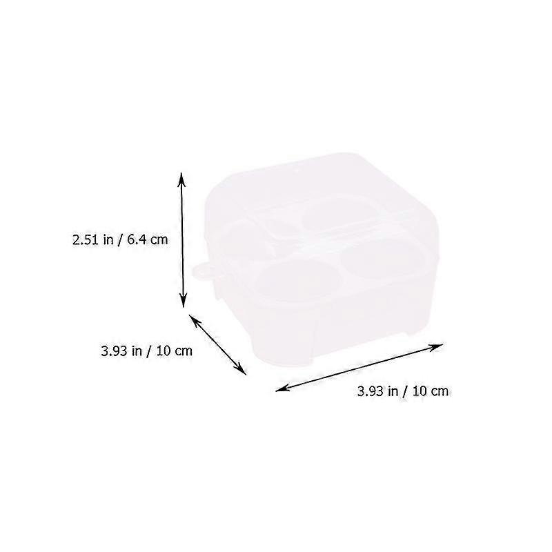4pcs Storage Box Portable Snap Buckle Case (white)
