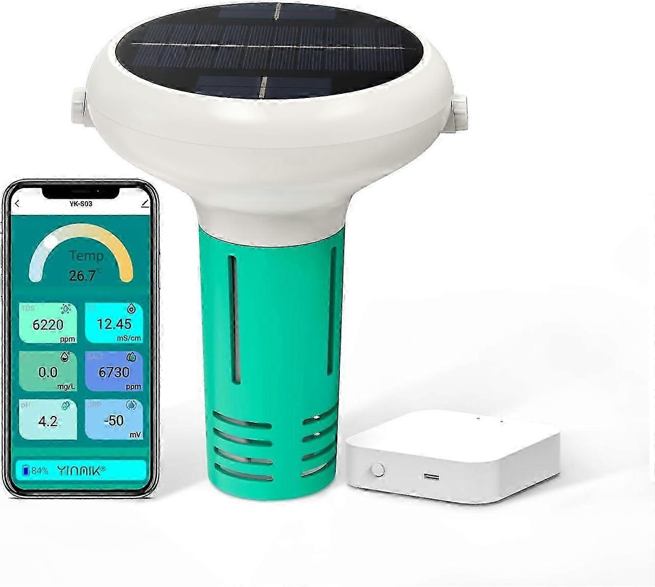 Misuratore di pH 7 in 1, tester di sale per piscine, tester di cloro con Smart Hub