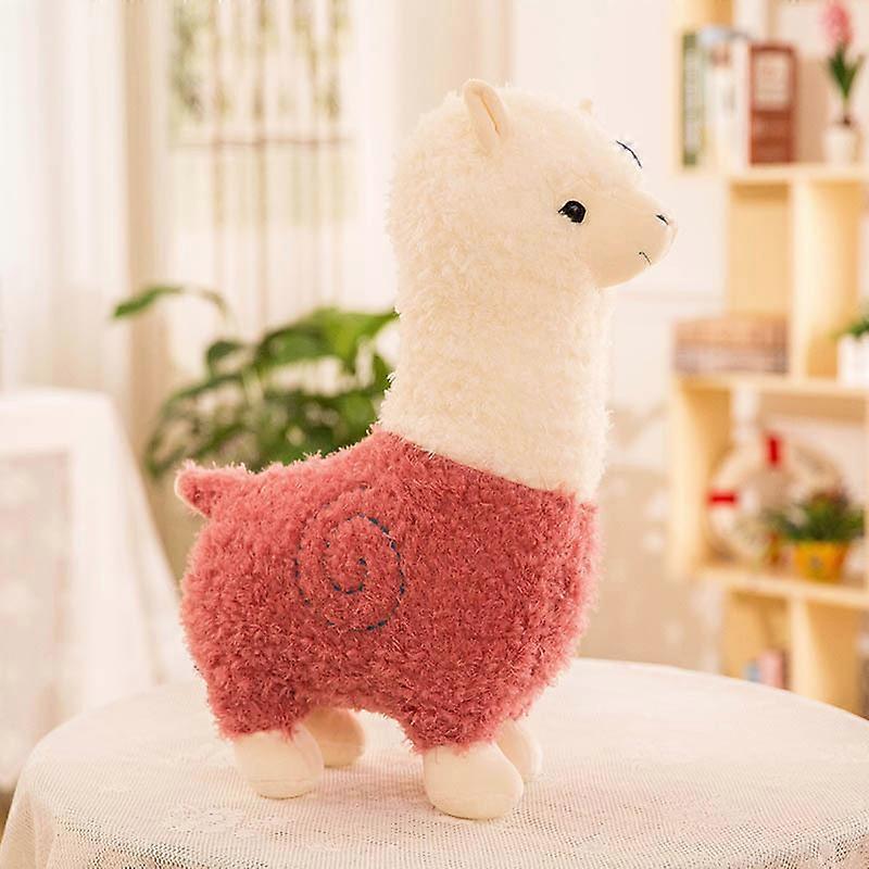 Pelúcia 11 Polegadas Squishy Stuffed Toy Animal Alpaca Pink