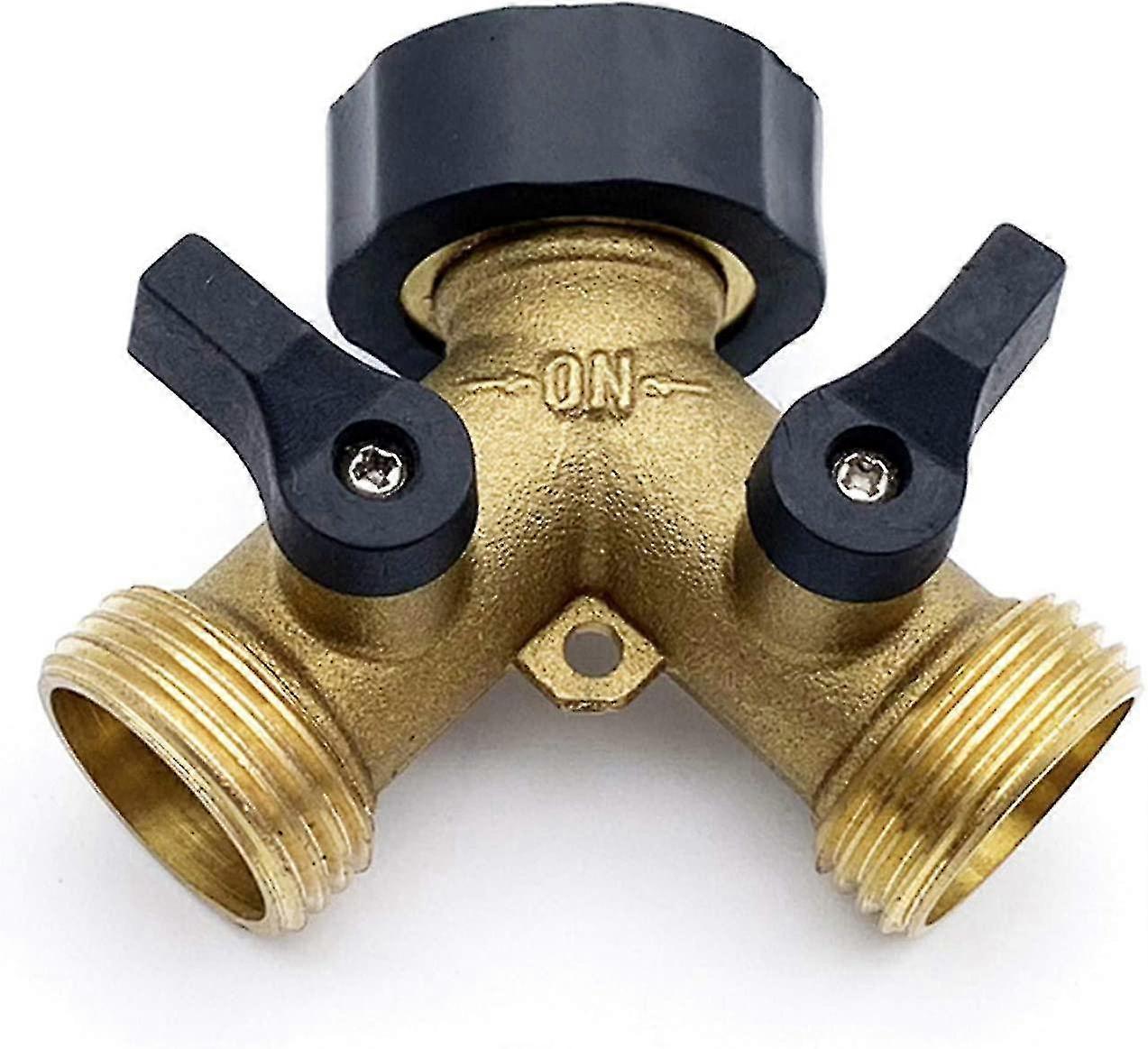 2-way 3/4 "brass Y-distributor, Distributor With Shut-off Valves For Two Supply Hoses High Quality