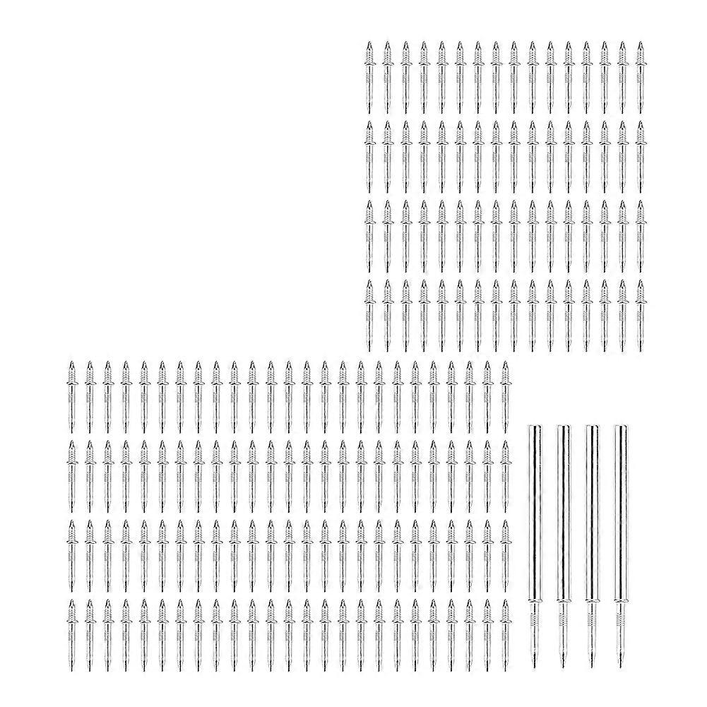 400pcs Pregos de Aço, Pregos de Duas Cabeças, Prego Sem Costura com Rosca de Base de Duas Cabeças,Pregos de Concreto, Rodapés