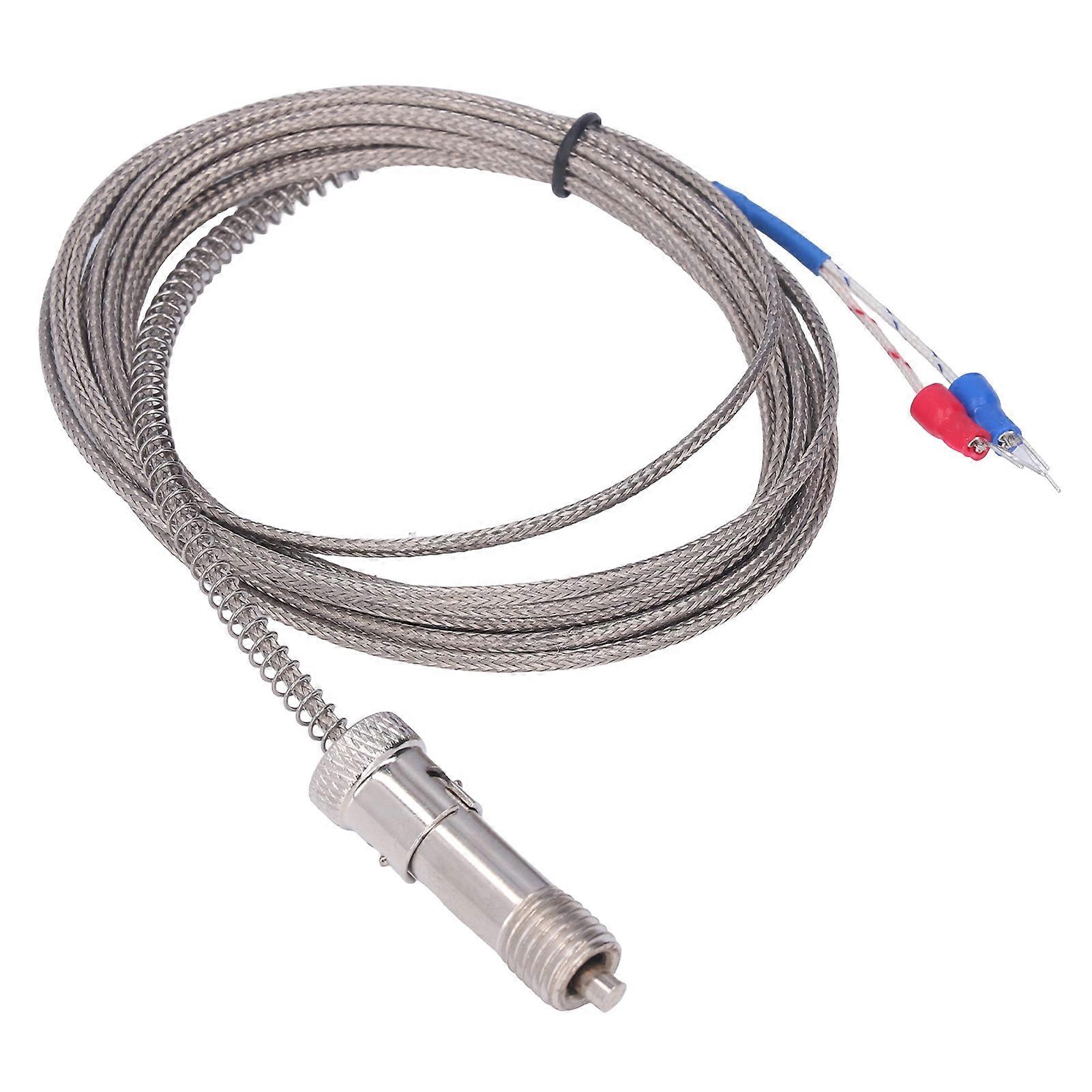 K-Type Thermokoppel Roestvrij staal Snap Fit Spring Thermokoppels voor Temperatuursensor M12 3 Meters