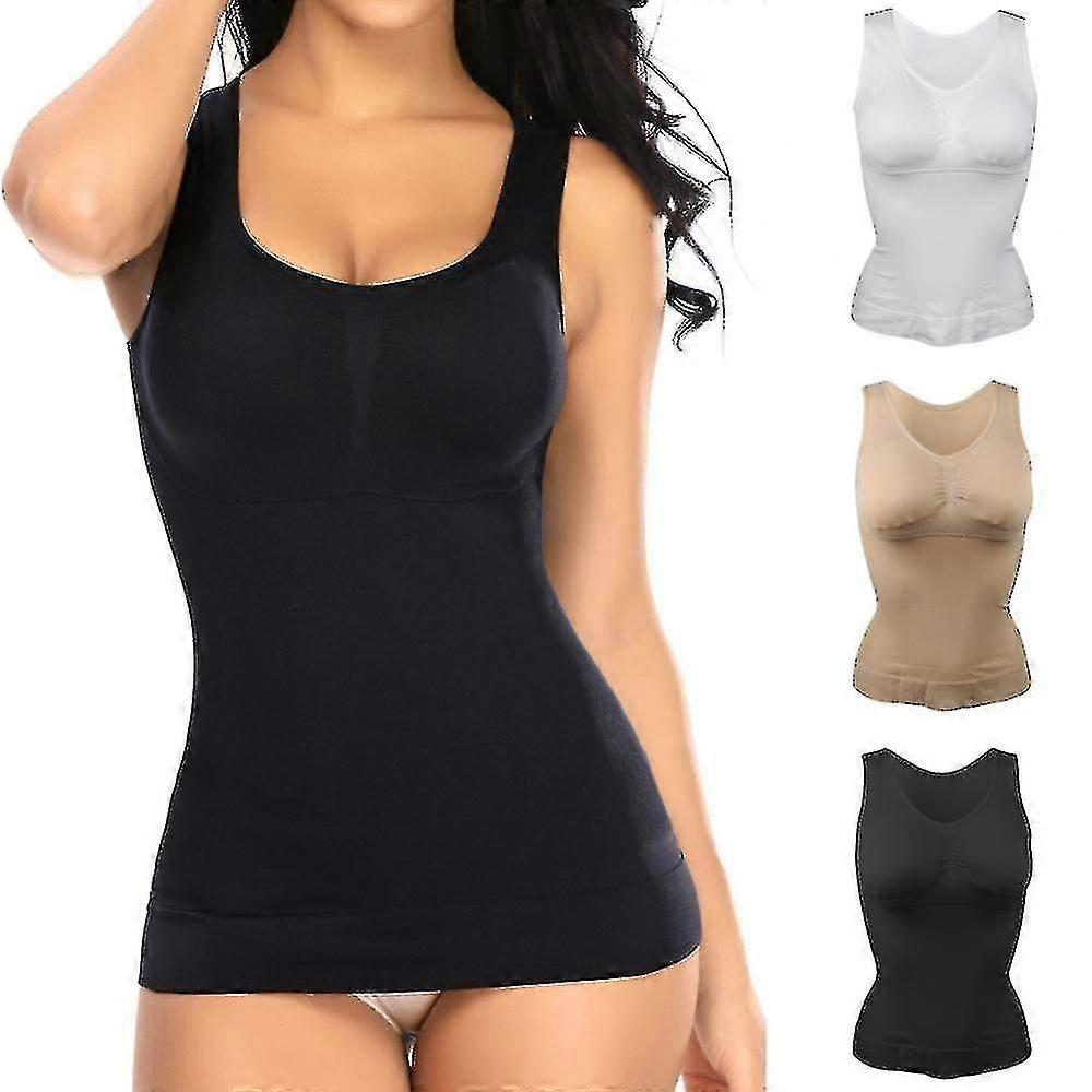 Tummy Control Camisole dla kobiet Shapewear Tank Topy z wbudowanym biustonoszem Wyszczuplająca kamizelka kompresyjna Bezszwowe Body Shaper
