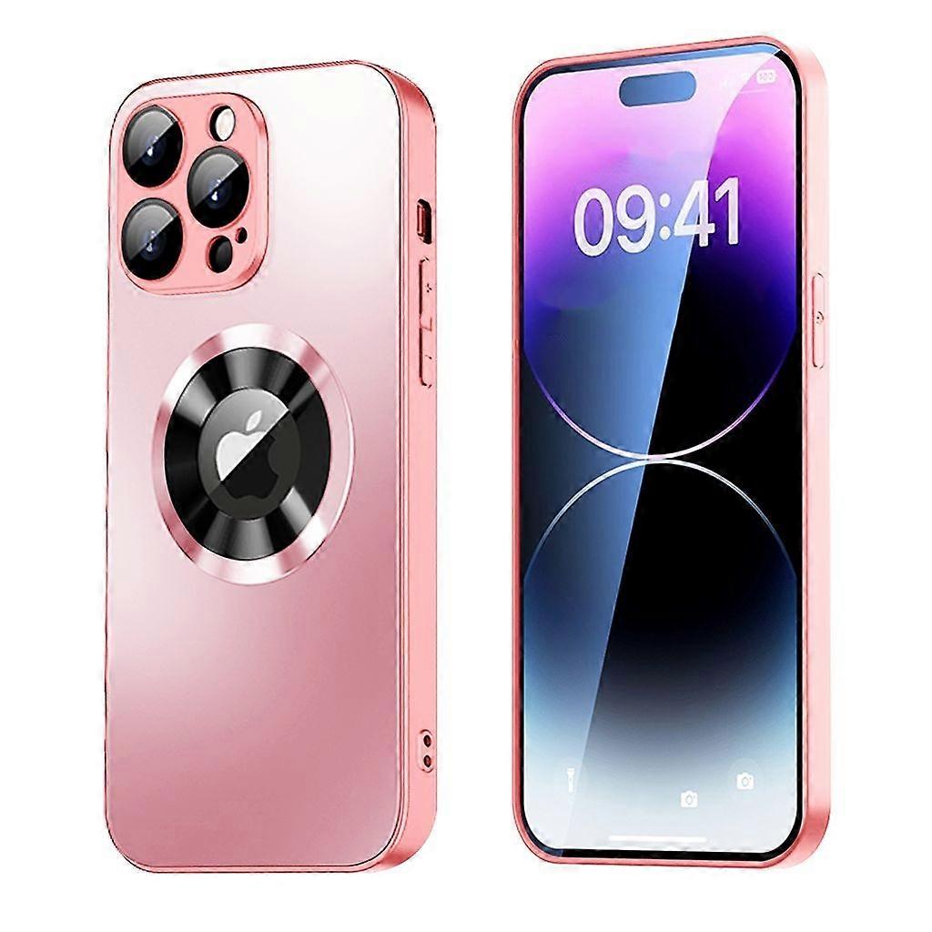 Magnetic Case iPhone 15 Pro Max Case with Lens Cap - Pink