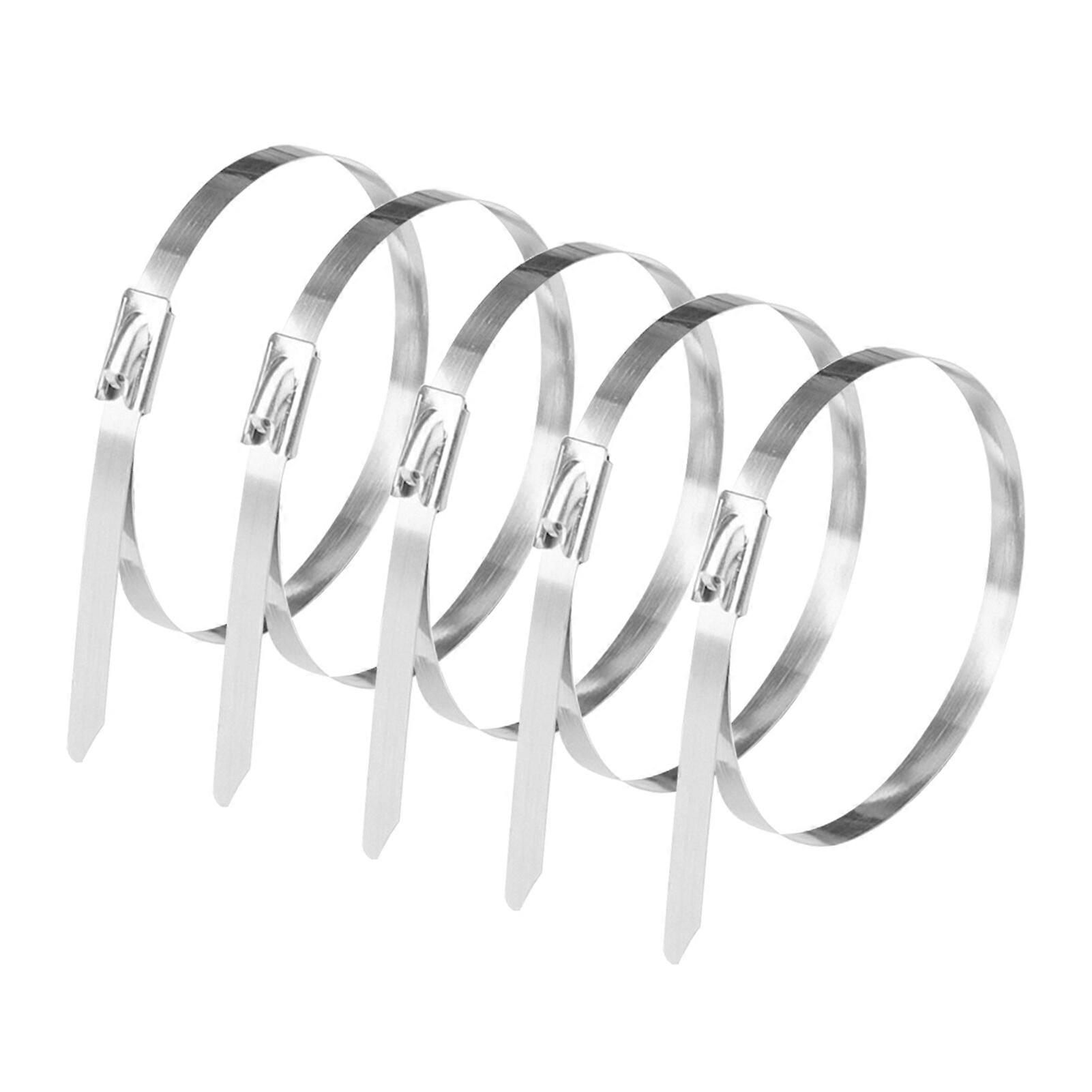 100pcs Multifunctional Professional Practical Zip Ties Wrap Rustproof Heavy Duty Cable Self-locking Stainless Steel Portable