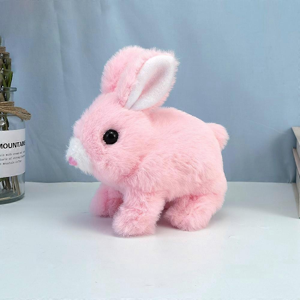 Plush Bunny Rabbit Electronic Toy Realistic Bunny Toy Wiggle Ears with ...