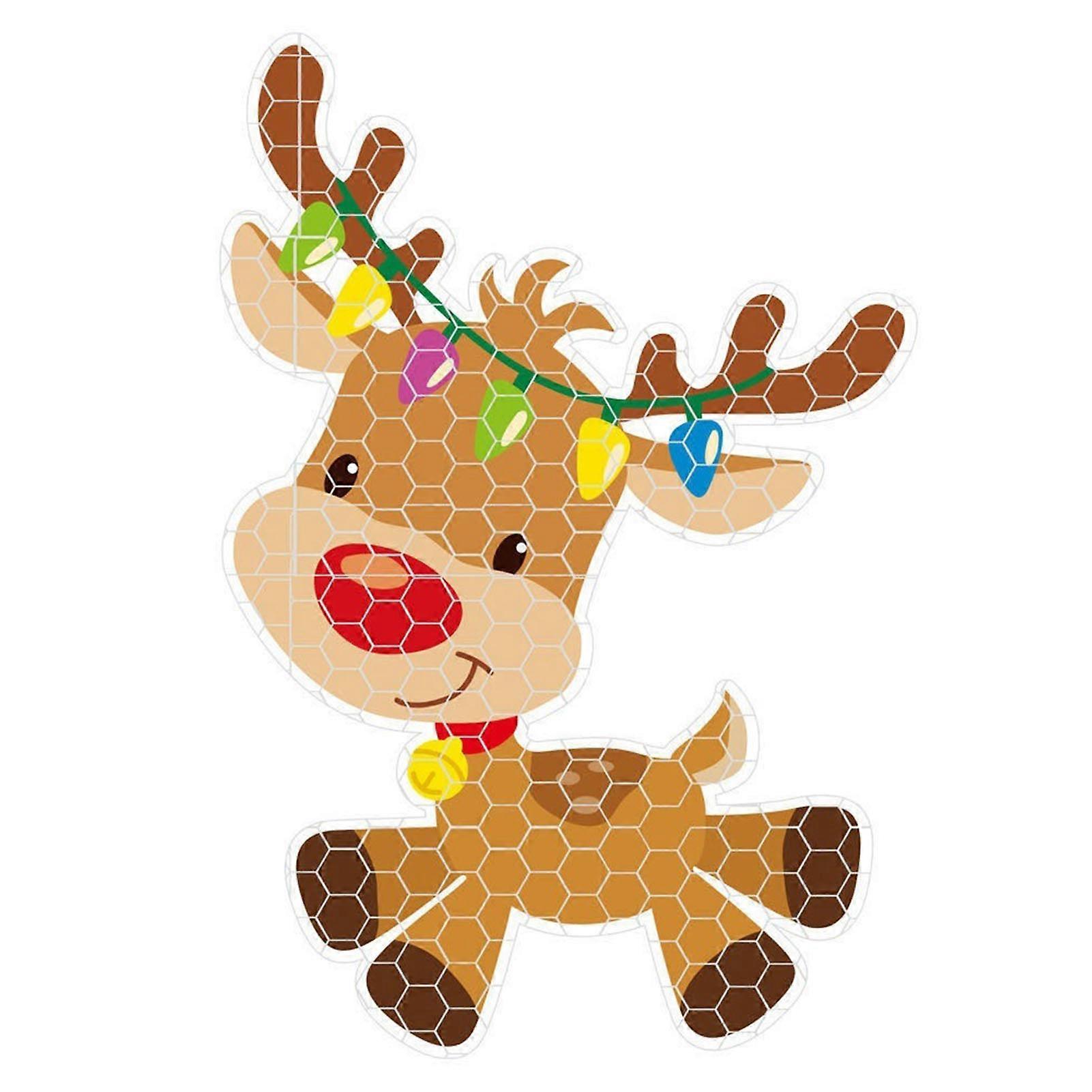 Magnetic Decal Car Magnets Santa Claus Reindeer Light Bulb Reflective Stickers