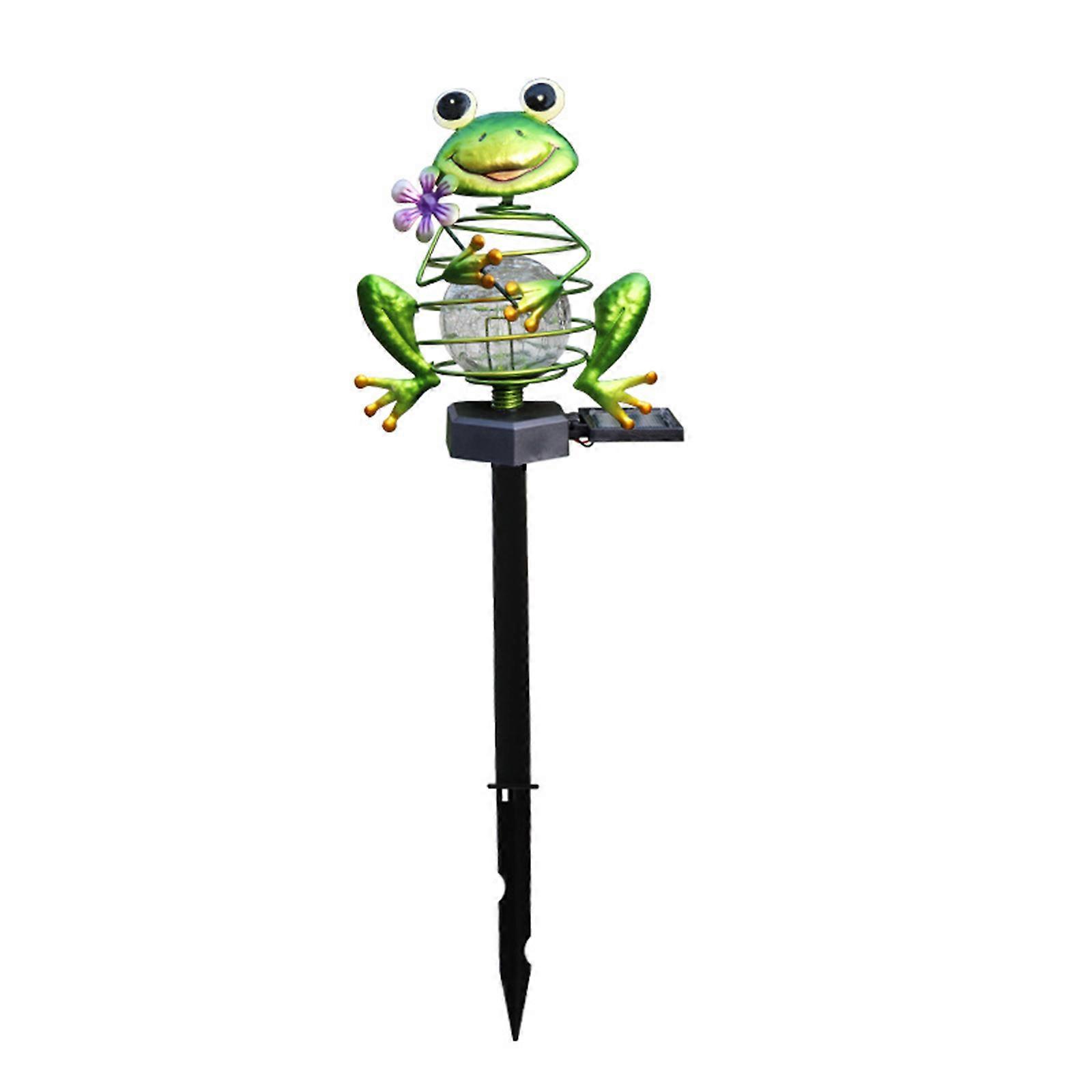 Solar Garden Stake Light Lovely Frog Shape LED Lawn Decorative Lamp for Garden Courtyard Patio