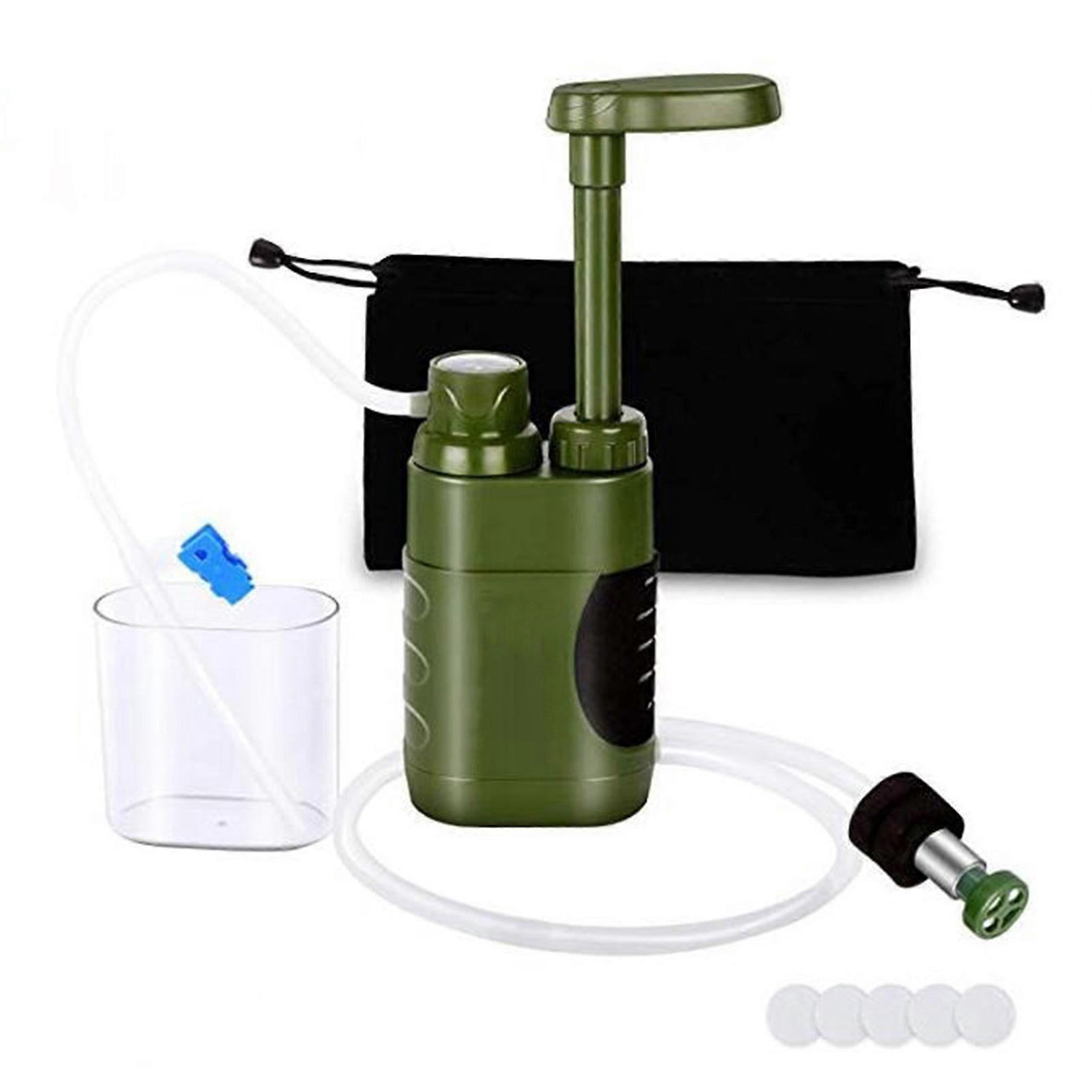 Portable Water Filter Pump Drinking Water Filtering Survival Tool for Traveling Sport Camping