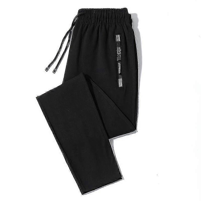 رجالي بنطلون رياضي كبير الحجم كبير 6xl بسحاب جيب كاجوال رياضي رياضي سروال رياضي بنطلون جري مطاطي ذكر مستقيم بنطلون رياضي فضفاض - نوعية جيدة