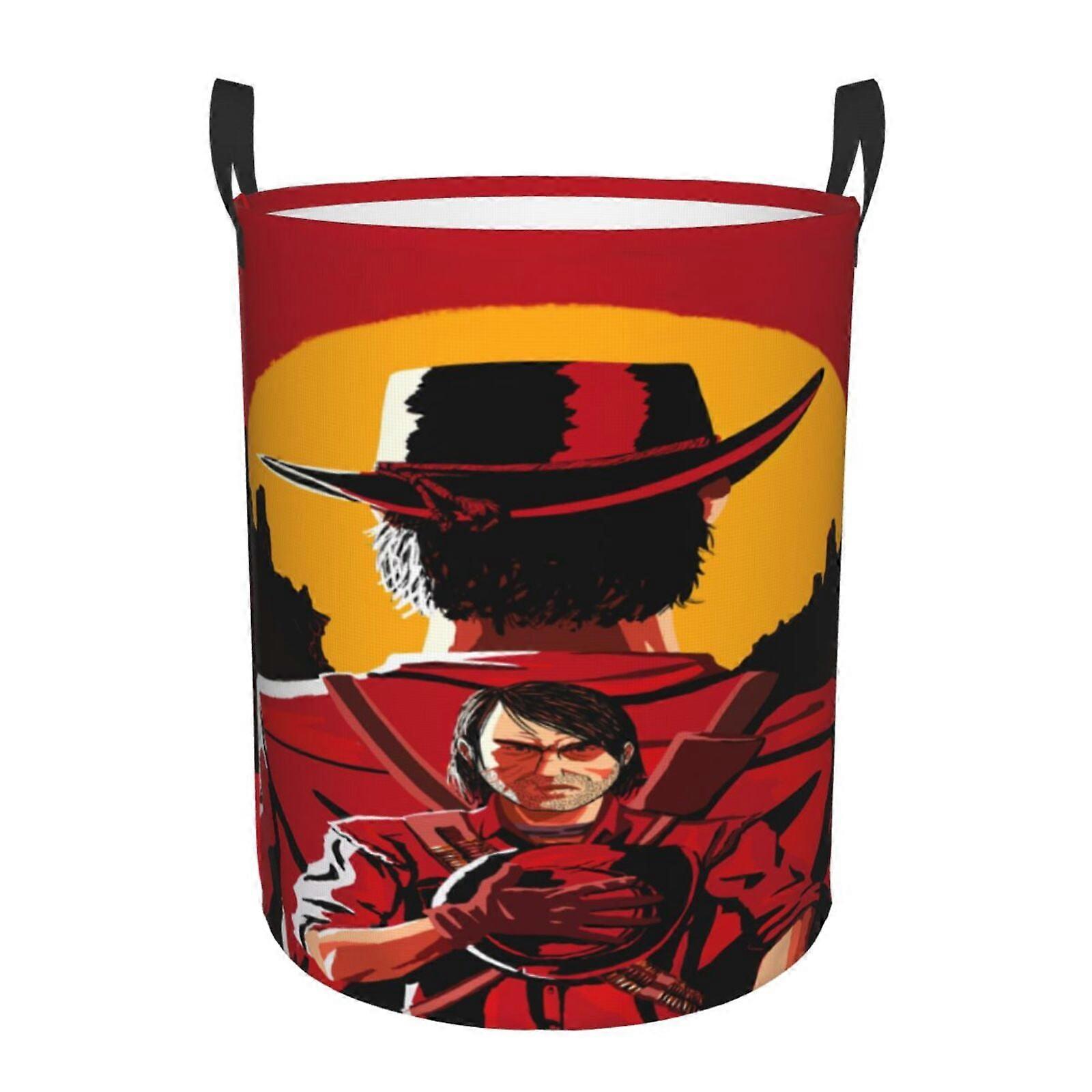 Red Dead Redemption Laundry Basket, Collapsible Laundry Hamper, Dirty Clothes Hamper,Waterproof Clothes Hamper,Foldable -SYS26130