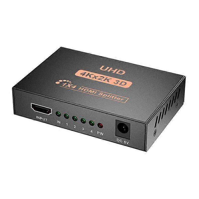 4K 1X4 Splitter By 1 Port to 4 Display Duplicate/Mirror USB Powered Splitter for ( Outputs)