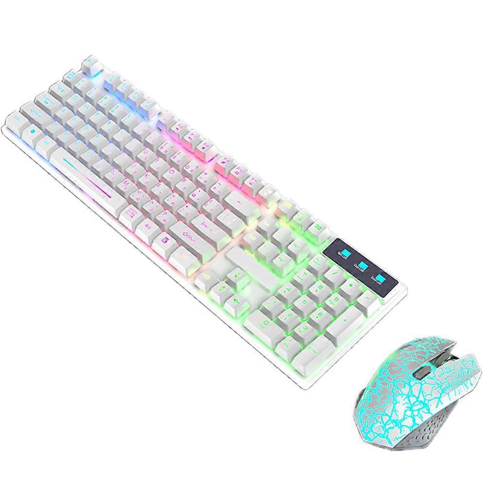 Keyboard with Breathing LED Backlight Mouse,for PC Laptop Computer Game,Work