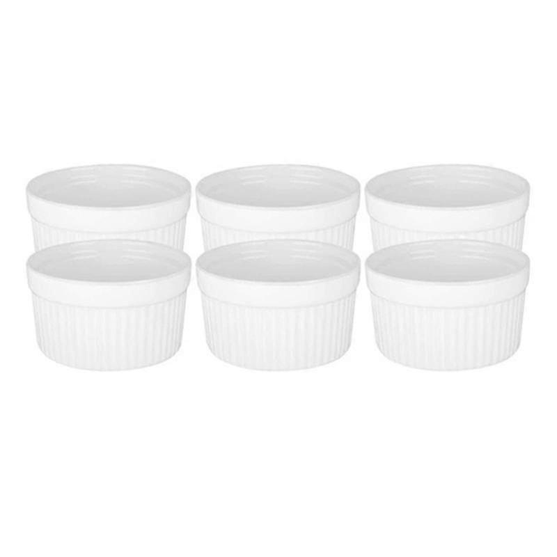 6pack 3 Inch Ceramic Ramekins Porcelain Souffle Cup