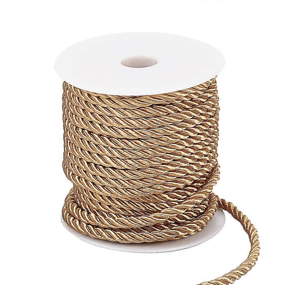 5mm Decorative Twisted Cord 3-Ply Polyester Twine Cord Shiny Cording Rope String for Home Dcor Embellish Costumes Christmas Bag Drawstrings (59 Feet D