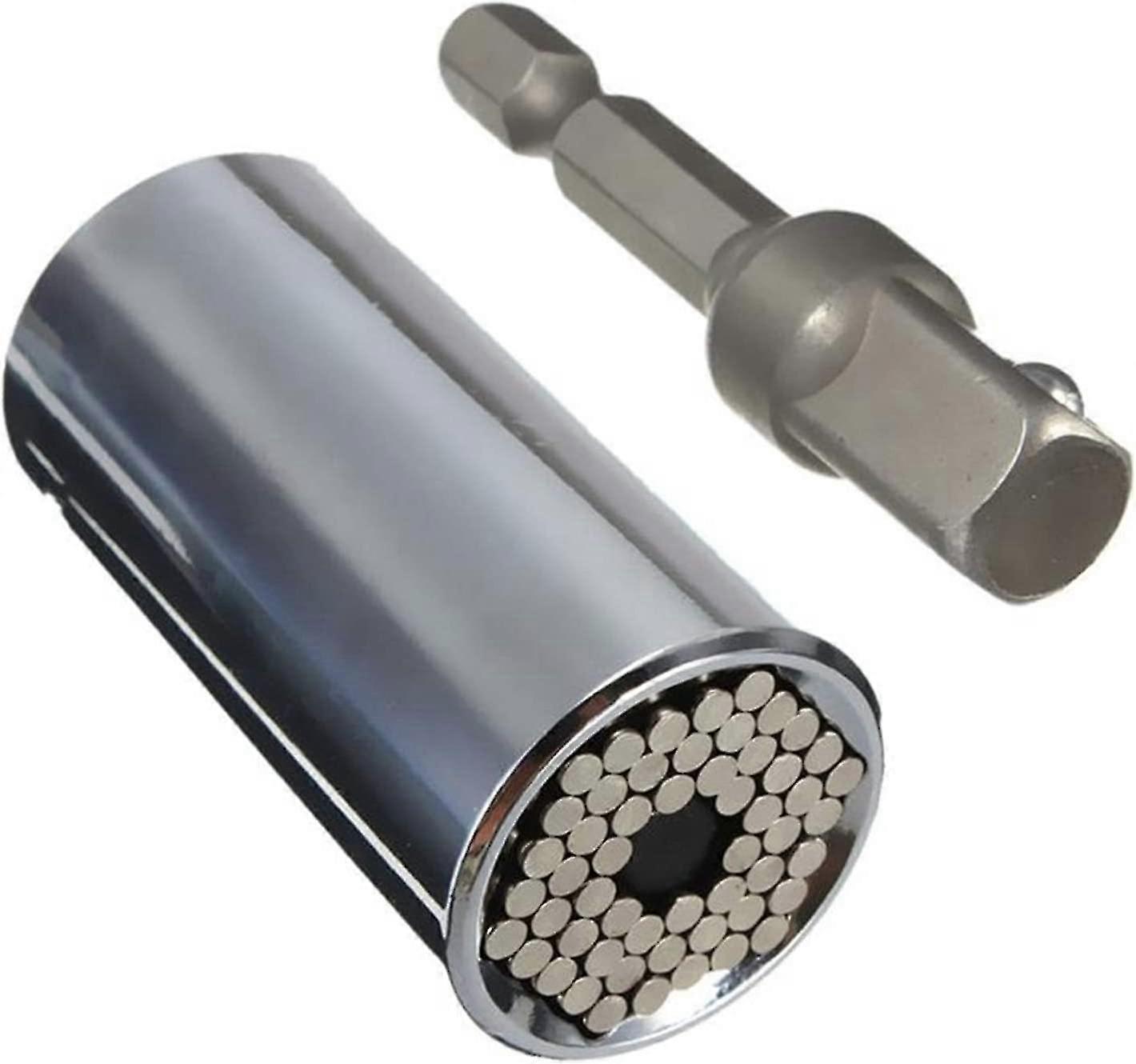Universal Socket, (7mm-19mm) Universal Ratchet Repair Tool With 3/8 Hex Ext