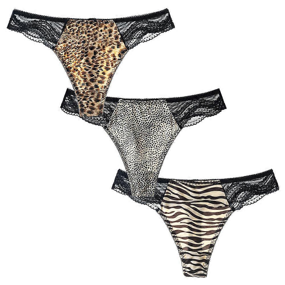 Damen Spitzenhöschen Sexy String Leopard Bikini Dessous