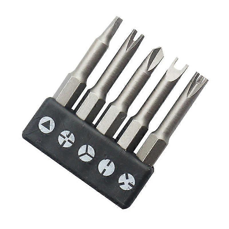 5pcs Special-shaped Screwdriver Set 50mm U-shaped Y Shape Triangle Inner Cross Three Points Multifunctional  xi
