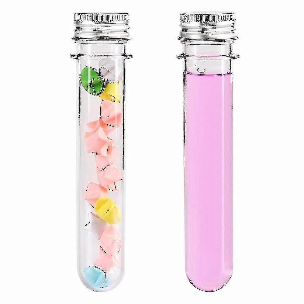 50 Pcs Plastic Test Tubes,45ml Clear Test Tube With Caps