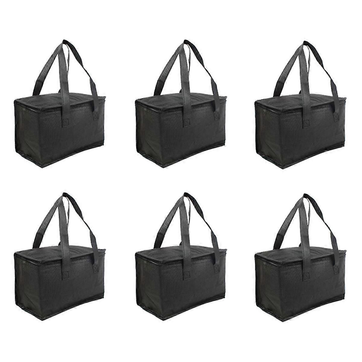 6PCS Outdoor Portable Lunch Insulated Bag, Beer Delivery Bag, Foldable Thermal Picnic Bag, Cold Foo