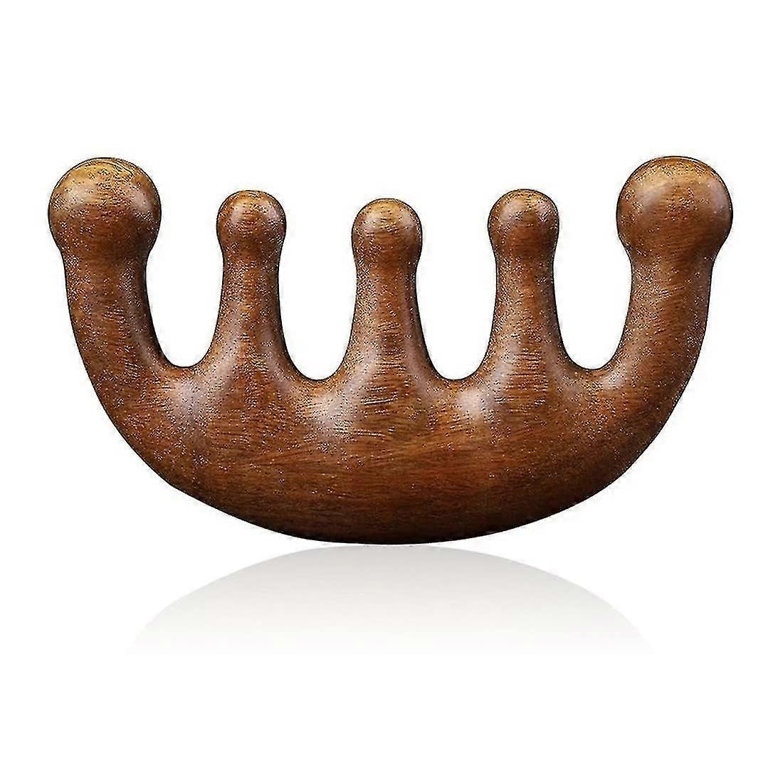 مشط خشبي ، مشط تصفيف الشعر الخشبي ، مشط فروة الرأس متعدد الأغراض Gua Sha ، مشط التدليك ، مشط خشبي واسع الأسنان من خشب الصندل