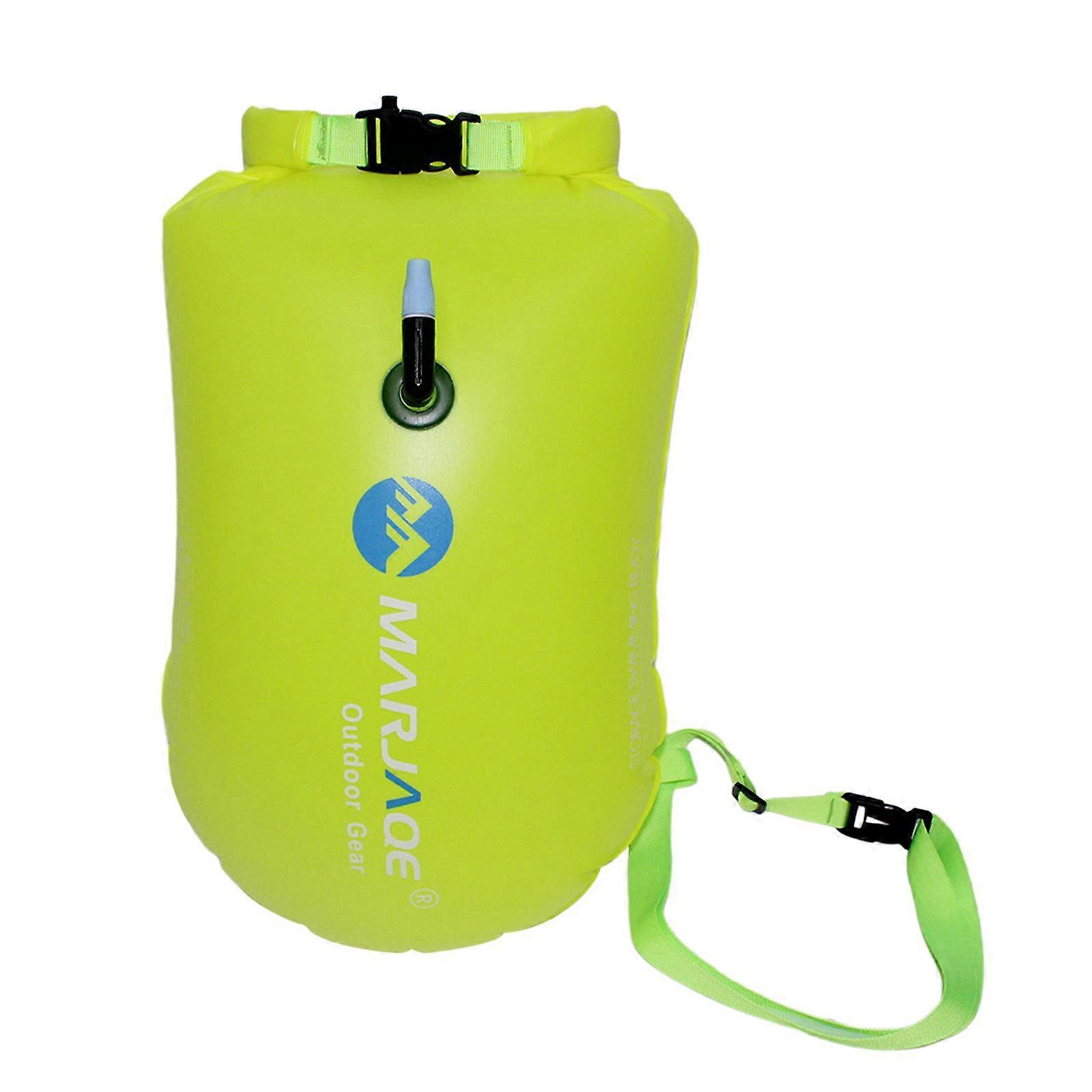 Swim Buoy Dry Bag Boa da nuoto addensata per l'allenamento di nuoto Kayak Pesca Giallo