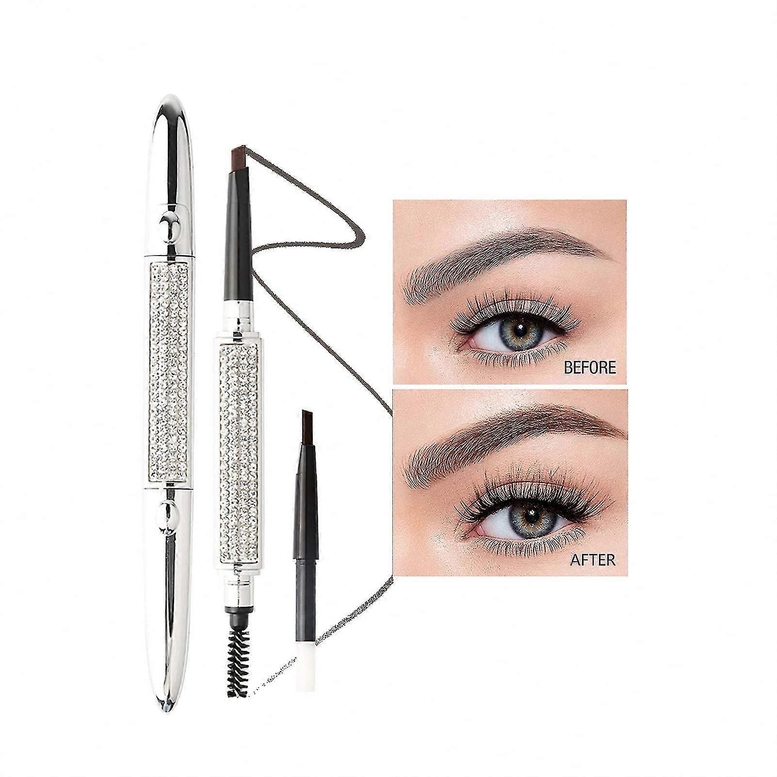 Crayon à sourcils Marron clair Maquillage Crayons à sourcils 2 En 1