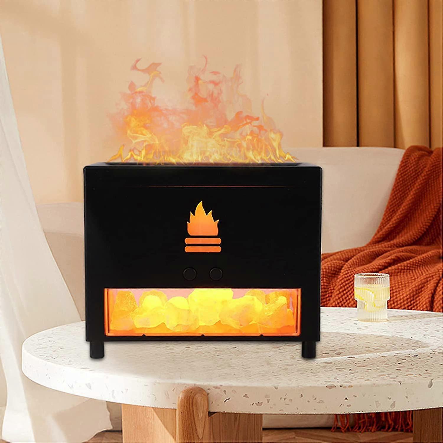 Essential Oil Diffuser, Flame Aromatherapy Diffuser 200ml Quiet Aromatherapy Diffuser(black)