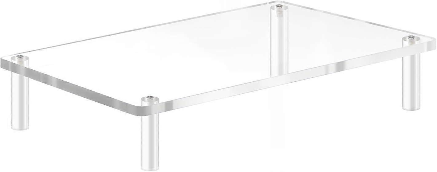 Acrylic Monitor Stand Riser - Ergonomic Clear Computer StandDesk Riser