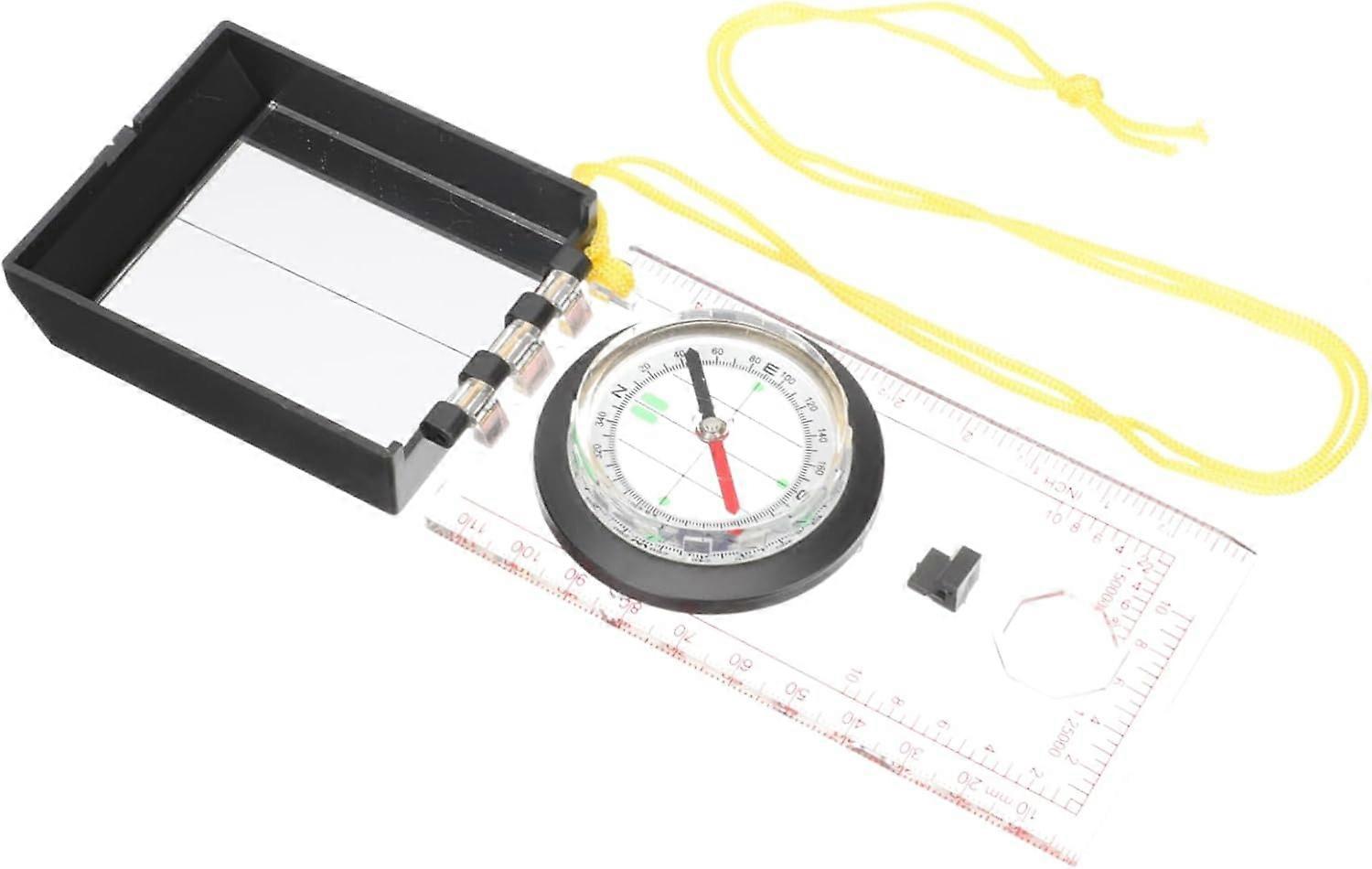 Map Ruler Compass Survival Navigation Tool Compass Map Reading Multifunction Tool Compass Ruler Measuring Scale Outdoor Survival Traveling