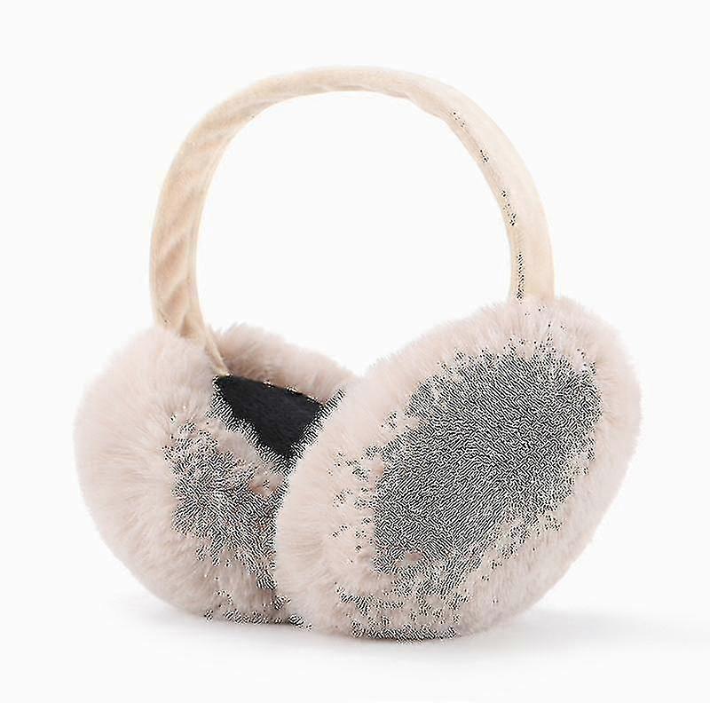 Cache-oreilles en peluche douce, cache-oreilles d'hiver amovibles, cache-oreilles chauds et pliables