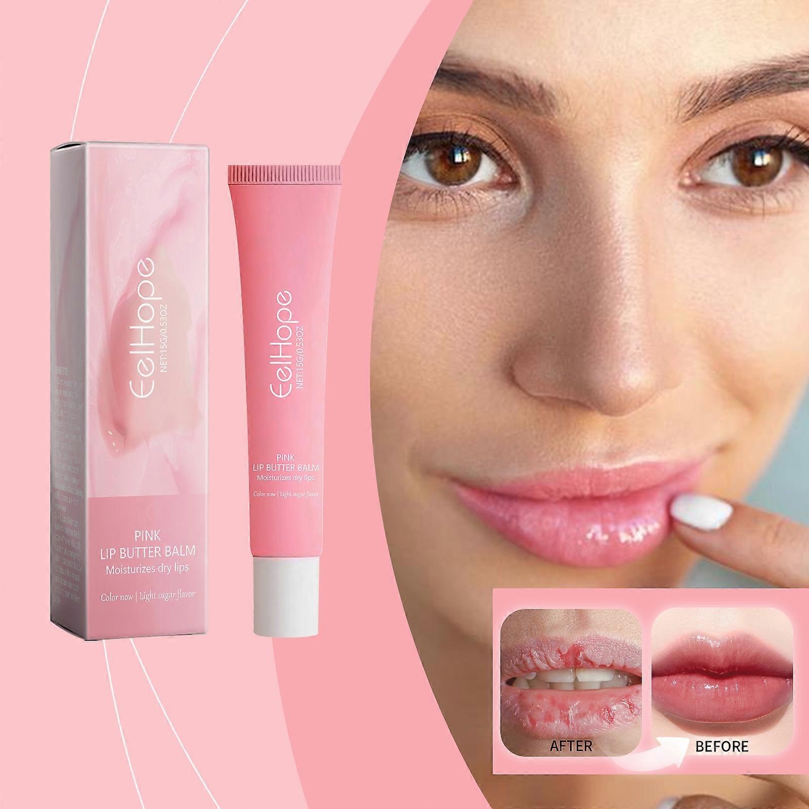 Lip Butter Balm - Odżywcza maska do ust i balsam do ust dla natychmiastowego nawilżenia, połysku i nawilżenia - Przezroczysty balsam do ust Kojący balsam do ust